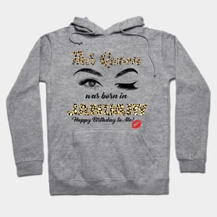 This Queen Was Born In January Leopard Pattern Hoodie